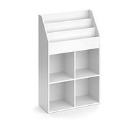 Vicco Bibliothèque Luigi, Blanc, 72x114.2cm, combinable pour Le Rangement des Jouets et des Livres