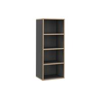 Vicco Bibliothèque Tetrix, Anthracite, 40x100cm avec 4 Compartiments