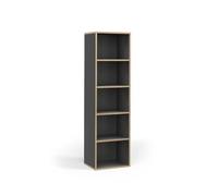 Vicco Bibliothèque Tetrix, Anthracite, 40x140cm avec 5 Compartiments