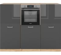 Bloc cuisine Cuisine intégrée R-Line chêne anthracite ultra-brillant Vicco