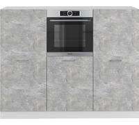 Vicco Bloc cuisine R-Line, 180 cm sans plan de travail, Béton/blanc