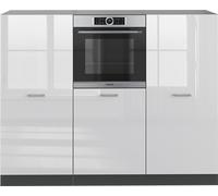 Bloc cuisine R-Line, 180 cm sans plan de travail, Blanc brillant/Anthracite, Vicco