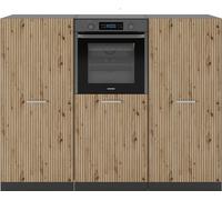 Vicco Bloc cuisine R-Line, 180 cm sans plan de travail, Chêne Artisan/Anthracite