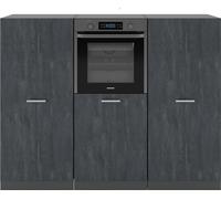 Vicco Bloc cuisine R-Line, 180 cm sans plan de travail, Noir Béton/Anthracite