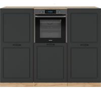 Vicco Bloc cuisine R-Line, 180cm sans PT, Anthracite Campagne/Chêne doré