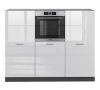 Vicco Bloc cuisine R-Line, Blanc brillant/Anthracite, 180cm sans PT Blanc brillant/Anthracite G