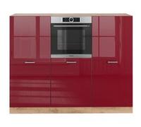 Vicco Bloc cuisine R-Line, Bordeaux brillant/Chêne doré, 180cm sans PT Bordeaux brillant/Chêne doré G