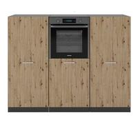Vicco Bloc cuisine R-Line, Chêne Artisan/Anthracite, 180cm sans PT Chêne Artisan/Anthracite G