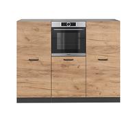 Vicco Bloc Cuisine R-Line, Chêne doré/Anthracite, 180cm sans PT, pour l’Extension individuelle et la Disposition Flexible des modules