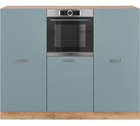 Vicco Bloc de cuisine R-Line, 180 cm sans plan de travail, Bleu-gris/Chêne de force doré