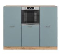 Vicco Bloc de cuisine R-Line, Bleu-gris/chêne doré, 180cm sans PT Bleu-gris/chêne doré G