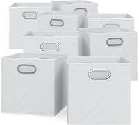 Vicco Boîte pliante , Blanc, 30 x 30 cm Jeu de 8 pièces