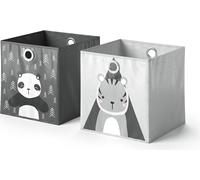 Vicco Boîte pliante , 30 x 30 cm Lot de 2, Gris