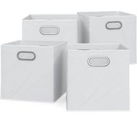 Vicco Boîte pliante , 30 x 30 cm Lot de 4, Blanc