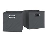 Vicco Boîte pliante, Anthracite, 30 x 30 cm Set de 2