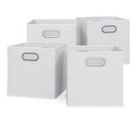 Vicco Boîte pliante, Blanc, 30 x 30 cm Lot de 4
