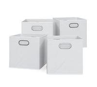 Vicco Boîte pliante, Blanc, 30 x 30 cm Lot de 4
