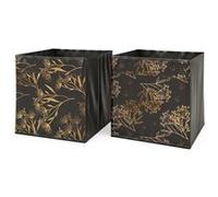 Vicco Boîte pliante, Noir/Or, 30 x 30 cm Set de 2 options1