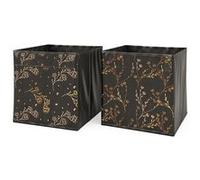 Vicco Boîte pliante, Noir/Or, 30 x 30 cm Set de 2 options2