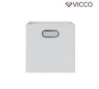 Vicco Boîte pliante, Blanc, 30 x 30 cm Set de 2