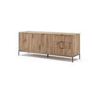 Vicco Buffet Bas Eliza, Chêne Viking, 150x60cm avec 3 tiroirs, 2 Portes, utilisable comme Espace de Rangement et comme Support pour téléviseur