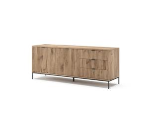 Vicco Buffet Bas Eliza, Chêne Viking, 150x60cm avec 3 tiroirs, 2 Portes, utilisable comme Espace de Rangement et comme Support pour téléviseur