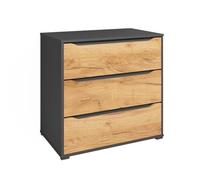 Vicco Buffet Ruben, Chêne doré, 48x77.6cm | avec tiroirs, pour le rangement de vêtements et d’objets du quotidien