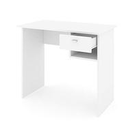 Vicco Bureau Colin, Blanc, 90x50cm, adapté aux postes de Travail informatiques et aux Solutions Peu encombrantes