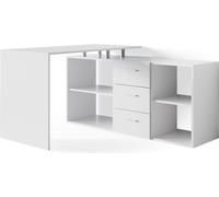 Vicco Bureau d'angle Dante, 145 x 120 cm, Blanc