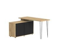 Vicco Bureau d'angle Notivo, Noir, 135x55cm