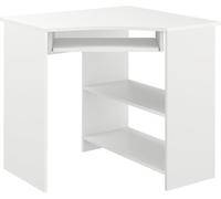 Vicco Bureau en angle Bureau Bureau informatique Odin blanc Table de travail Tablette
