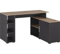 Vicco Bureau d'angle Rudy, 135x110cm avec des étagères, Anthracite/Artisan