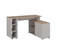 Vicco Bureau d'angle Rudy, Cachemire, 135x110cm avec des étagères, pour Une Conception Flexible de l’Espace de Travail et l’Utilisation du Rangement