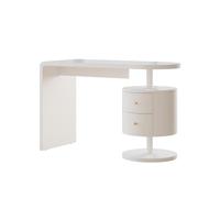 Vicco Bureau Lara, Blanc Haute Brillance, 120x50cm avec 2 tiroirs, Convient aux postes de Travail informatiques et aux Applications de Bureau à Domicile