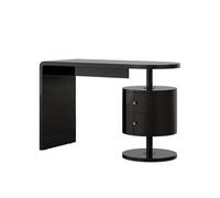 Vicco Bureau Lara, Noir Haute Brillance, 120x50cm avec 2 conducteurs, Convient aux postes de Travail informatiques et aux Applications de Bureau à Domicile
