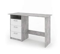 Vicco Bureau Meiko, Béton/Blanc, 120 x 50 cm