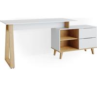 Vicco bureau Nautica, Blanc, 138 x 60 cm avec tiroirs XL