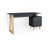 Vicco Bureau Nautica, Anthracite/Hêtre, 138 x 60 cm avec tiroirs, L