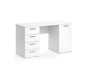 Vicco Bureau Nico, Blanc, 137x60cm | convient comme poste de travail et compatible avec des systèmes d’étagères