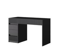 Vicco Bureau Omira, Noir, 120x55cm avec 5 tiroirs, Convient comme Espace de Travail pour Le télétravail et Les études