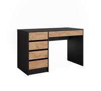 Vicco Bureau Sherry, Anthracite/chêne doré, 55x120cm avec tiroirs, Convient comme Poste de Travail pour Le télétravail ou Les études