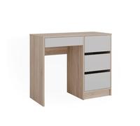 Vicco Bureau Sherry, Blanc/Sonoma, 90x40cm avec tiroirs, adapté à Une Utilisation Peu encombrante dans Les Petits espaces de Travail