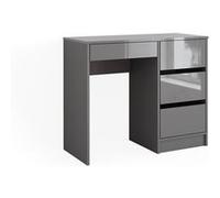 Vicco Bureau Sherry, Gris Haute brillance, 90x40cm avec tiroirs Gris Haute brillance G
