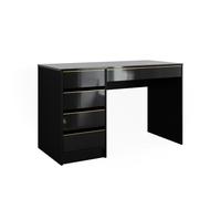 Vicco Bureau Sherry, Noir Haute Brillance, 55x120cm