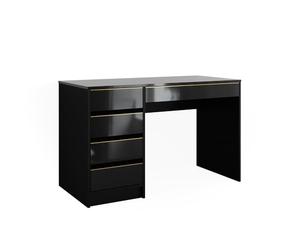 Vicco Bureau Sherry, Noir Haute Brillance, 55x120cm