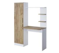 Vicco Bureau Tessa, Chêne Blanc/Force de l'or, 122.9x33.4cm