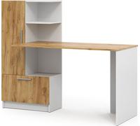 Vicco Bureau Tomy, 150x59cm, Chêne blanc/force de l'or