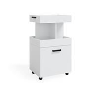 Vicco Caisson à roulettes Kamber, Blanc, 50x88.6cm, sur roulettes, utilisable de manière Flexible comme Espace de Rangement supplémentaire