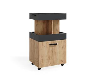 Vicco Caisson à roulettes "Kamber", Chêne doré 50 x 88.6 cm | sur roulettes, utilisable de manière flexible comme espace de rangement supplémentaire