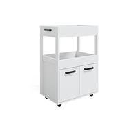 Vicco Caisson à roulettes Simon, Blanc, 60x88.7cm, avec roulettes et Surface de Rangement pour Petits appareils